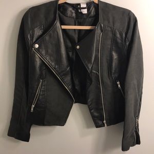 Suede leather jacket